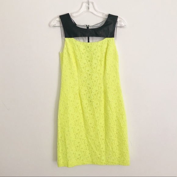 Andrew Marc Dresses & Skirts - Marc New York highlighter faux leather lace dress